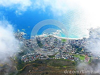 Aerial view of Cape Town Stock Photo