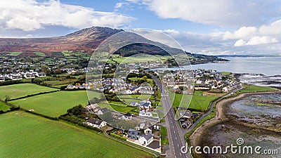 Aerial view. Carlingford town. county Louth. Ireland Stock Photo