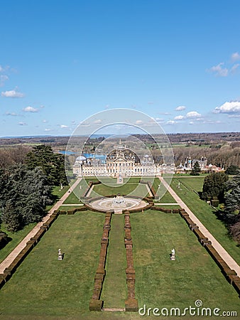 Aerial view of the Castle Howard Stately Home and estate in North Yorkshire Stock Photo