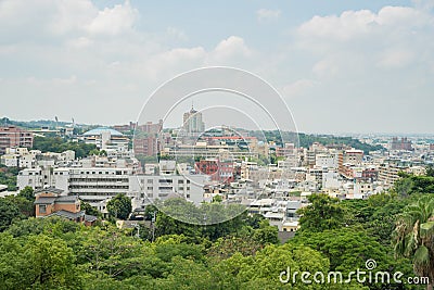 Aerial view of the Changhua cityscape Editorial Stock Photo