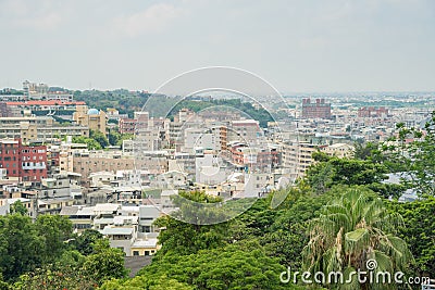 Aerial view of the Changhua cityscape Editorial Stock Photo