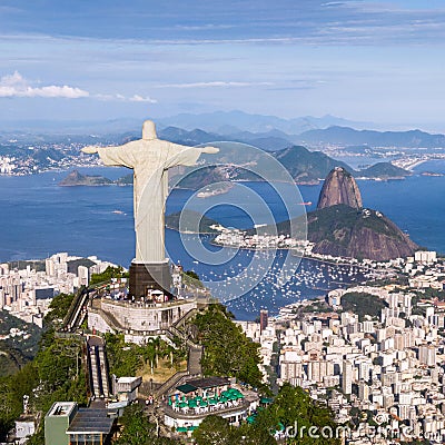 Aerial View of Rio de Janeiro, Brazil Editorial Stock Photo