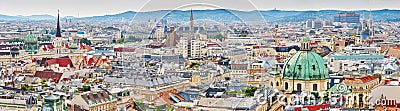 Aerial view of city center of Vienna Stock Photo