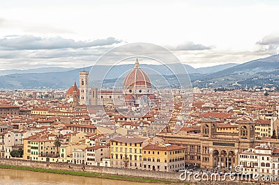 Aerial view of the city of Florence Stock Photo