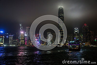 Aerial view of cityscape Hong Kong surrounded by buildings Editorial Stock Photo