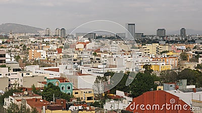 Aerial View of the Cityscape of Mexico City, Mexico Stock Photo