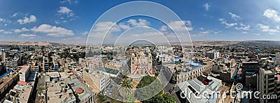 Aerial view of the Civic Walk of Tacna. 360 view Stock Photo