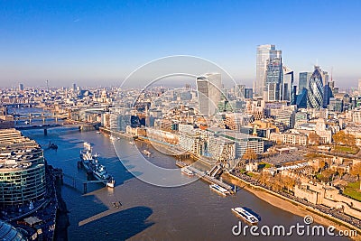 Aerial view of classical houses in London Britain Stock Photo