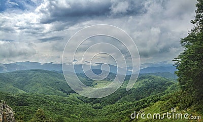 Aerial view on cloudy day Stock Photo