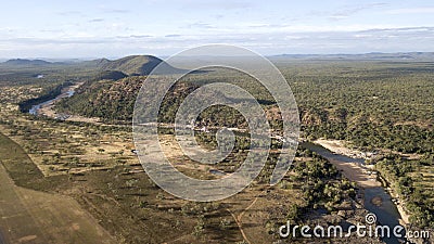 Aerial view of the copperfield river Stock Photo