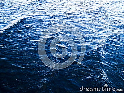 Aerial View of a Crystal clear sea water texture. View from above Natural blue background. Turquoise ripple water reflection in tr Stock Photo