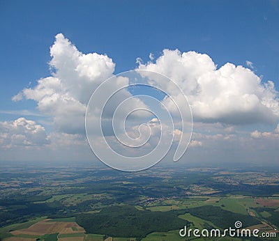 Aerial view of Cumulus Stock Photo