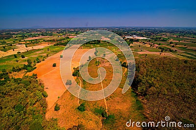 Aerial view of deforest forest Stock Photo