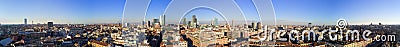 Aerial view of 360 degrees of the center of Milan Stock Photo