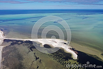 Aerial view from Denham lookout WA Stock Photo