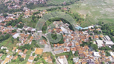 Densely populated area in the Cikancung area Stock Photo