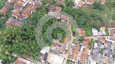 Densely populated area in the Cikancung area Stock Photo