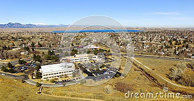 Aerial view of Denver in Colorado Stock Photo