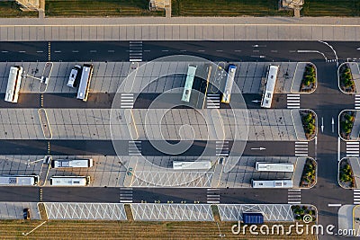 Aerial view of the distribution center. Stock Photo