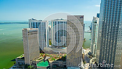 Aerial view of Downtown Miami. Florida. USA Editorial Stock Photo