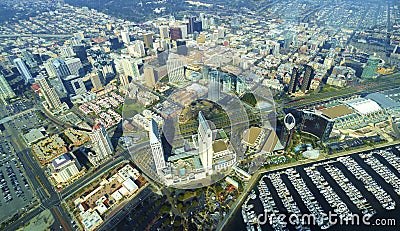 Aerial view of Downtown San Diego Stock Photo