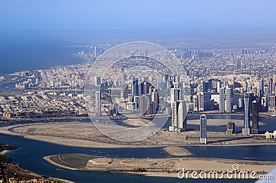 Aerial view. Dubai Stock Photo