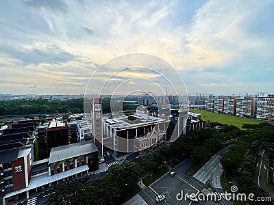 Aerial view of Dulwich College (Singapore) Editorial Stock Photo
