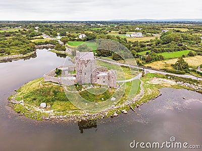 Aerial View of Dunguaire Castle Stock Photo