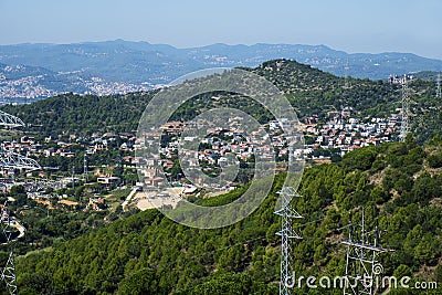 Aerial view of Esplugues de Llobregat, Spain Stock Photo