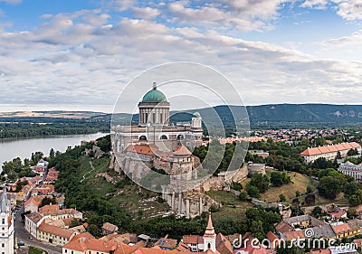 Aerial view of Esztergom Basilica Stock Photo