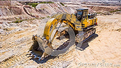 Aerial view of excavator Komatsu PC800LC-8 Editorial Stock Photo