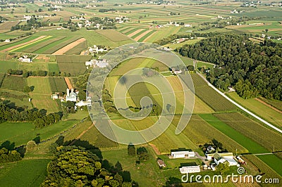 Farmland from Above Stock Photo