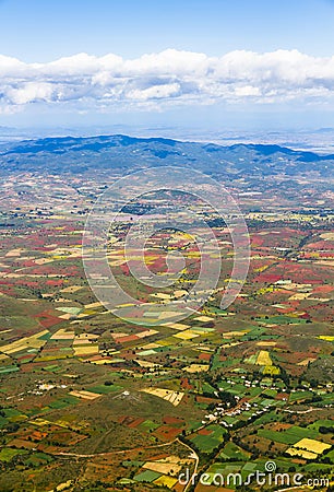 Spring farmlands Stock Photo