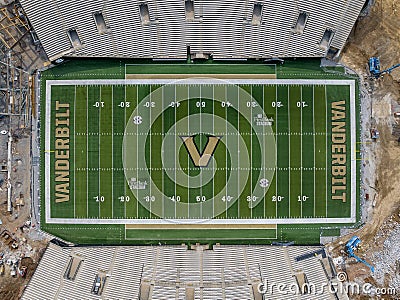 Aerial View Of First Bank Stadium On The Vanderbilt University Campus Editorial Stock Photo