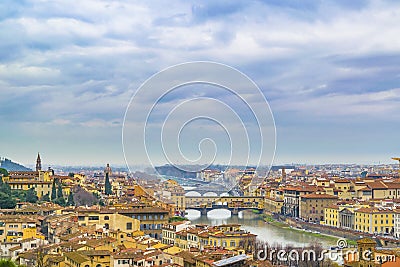 Aerial View Florence, Italy Editorial Stock Photo