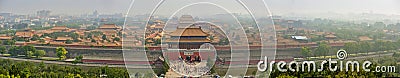 Aerial view of Forbidden City. Beijing. China Editorial Stock Photo