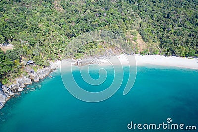 Aerial view of Freedom beach in Phuket Stock Photo