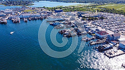 Aerial View of Galilee, Narragansett, Rhode Island in Early August 2023 Editorial Stock Photo