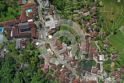 Aerial view of Garut regency, West java, Indonesia Editorial Stock Photo