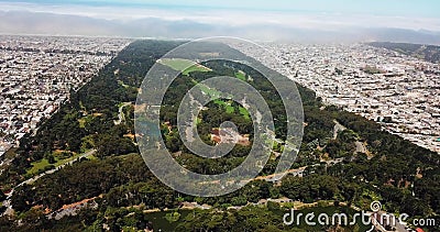 Aerial view of Golden Gate Park in San Francisco