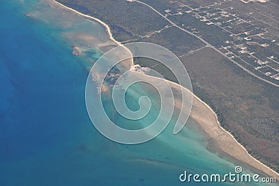 Aerial view of Grand Bahama Island Stock Photo