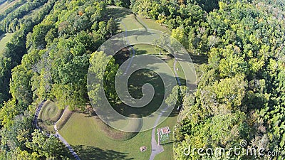 Aerial View of the Great Serpent Mound of Ohio Stock Photo