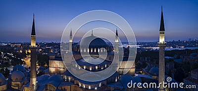 Aerial view of Hagia Sophia Stock Photo