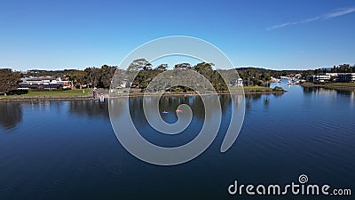 Aerial view of Hastings River, Port Macquarie, Australia Stock Photo