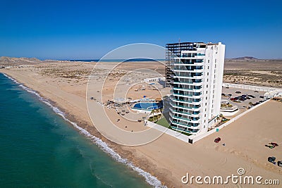 Aerial view of hotels under construction in Puerto Penasco, Sonora, Mexico Editorial Stock Photo