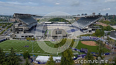 Aerial View Of Husky Stadium On The Campus Of The University Of Washington Editorial Stock Photo