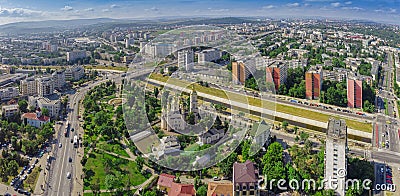 Aerial view of Iasi city in Moldavia. Stock Photo