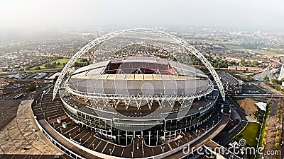 Aerial View of Iconic Landmark Wembley Stadium Editorial Stock Photo