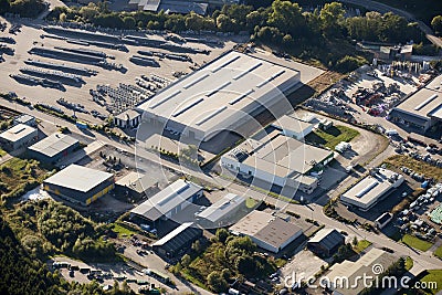 Aerial view : Industrial zone Stock Photo