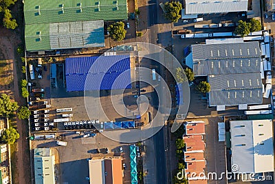 Aerial view industrial Stock Photo